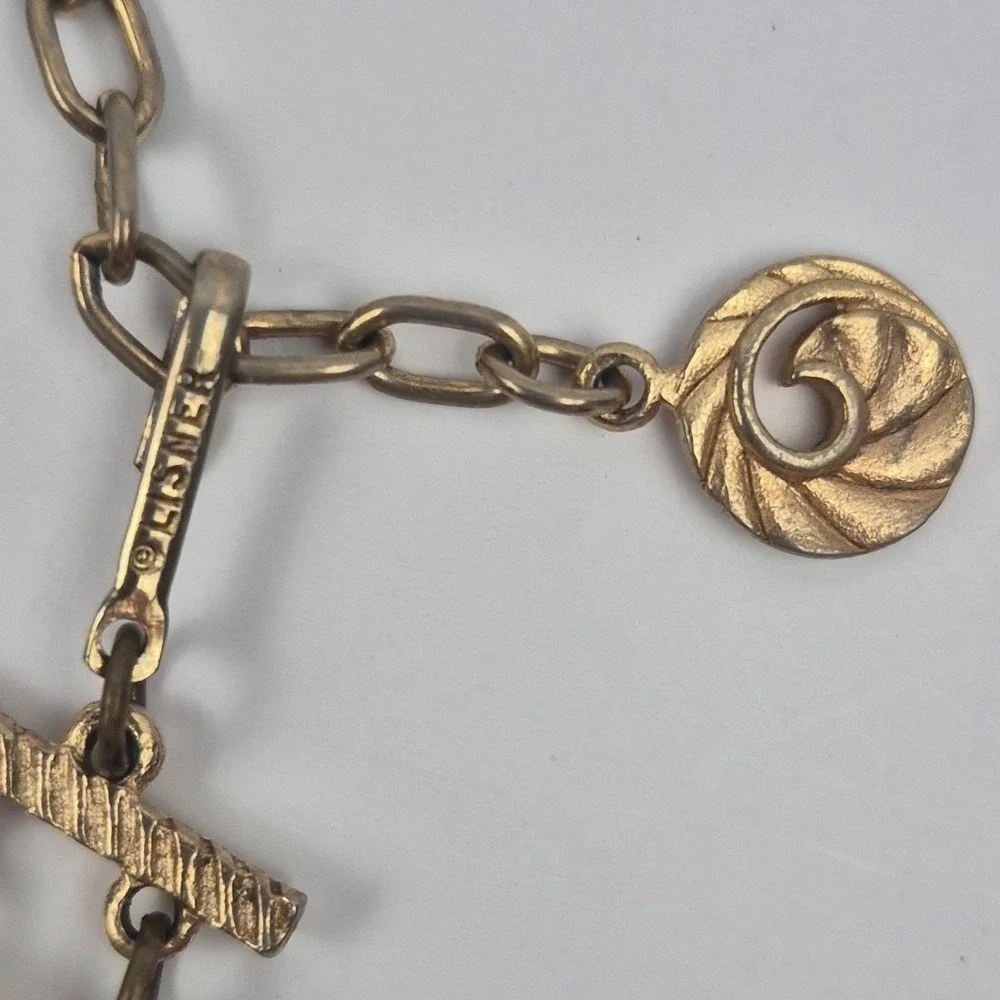 VTG 50s Lisner‎ Gold Tone Double Strand Beaded Necklace 15–18